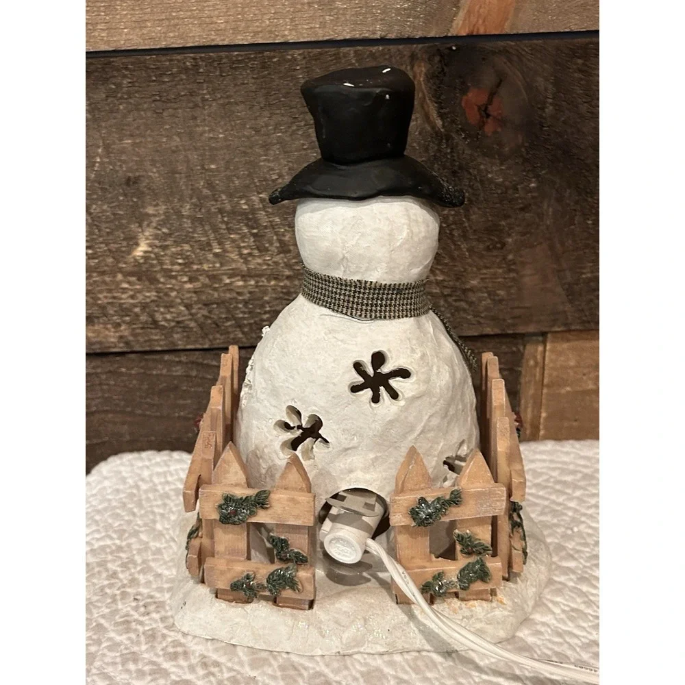 Crazy Mountain Snowman Night Light Vintage 1990‎ EUC Works